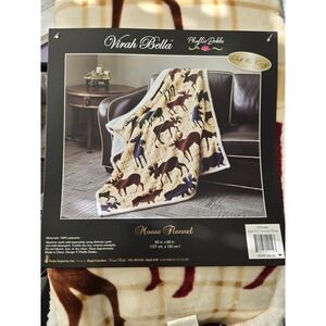 Viral Bella Moose Faux Fur Luxury Blanket  50x 60 NEW
